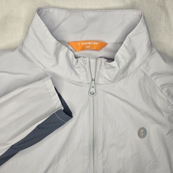 Other - Moody Tiger Tech Jacket Youth Girls 130(sz 7) White  Zip  Athletic Small Spot‎